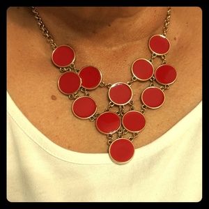 Red circle necklace